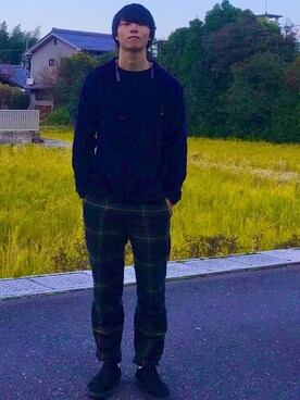 「SKULL CANDY（スカルキャンディ）のアイテム」を使った、立風斗。さん（メンズ・169cm）の秋コーディネート