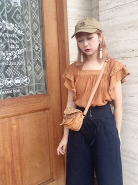 「アイテム（ピアス（両耳用））」を使った、luminboさん（レディース・163cm・20代）の春コーディネート