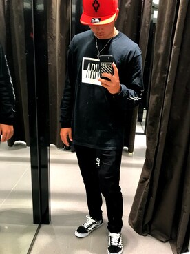 「OFF-WHITE」｜「アイテム（その他）」を使った、keishoさん（メンズ・170cm）の春コーディネート