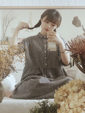 「アイテム（ワンピース/ドレス）」を使った、𝘢𝘮𝘪𝘳𝘪さん（レディース・153cm・10代）の夏コーディネート