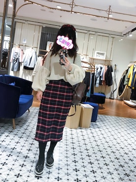 「MYne（マイン）のアイテム（PC・スマホグッズ/家電）」を使った、Daさん（レディース・161cm）の秋コーディネート