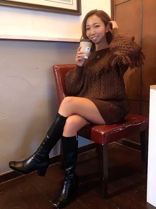 いラインアップ Randa ロングブーツ スクエアトゥ ブーツ Creec Or Ug