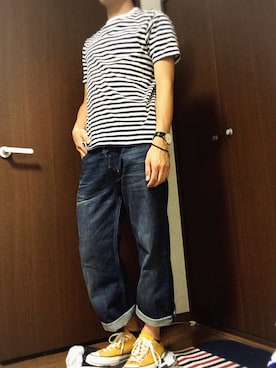 「勉強スタイル」｜へっぽこさん（メンズ・171cm）の夏コーディネート