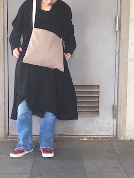 「CIAOPANIC TYPY」｜「アイテム（スリッポン）」を使った、mi.さん（レディース・158cm）の冬コーディネート