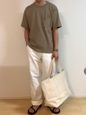 「SEVENDAYS=SUNDAY（セブンデイズサンデイ）のアイテム（バッグ）」を使った、汐さん（メンズ・177cm）の夏コーディネート
