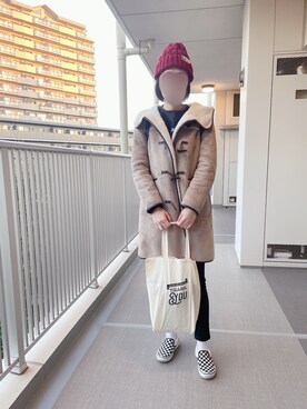 Nano Universe ナノユニバース の フェイクムートンダッフルコート ムートンコート Wear