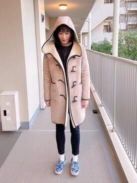 Nano Universe ナノユニバース の フェイクムートンダッフルコート ムートンコート Wear