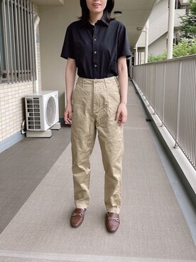 エアリズムジャージーポロシャツ フルオープン 半袖 を使ったレディース人気ファッションコーディネート Wear