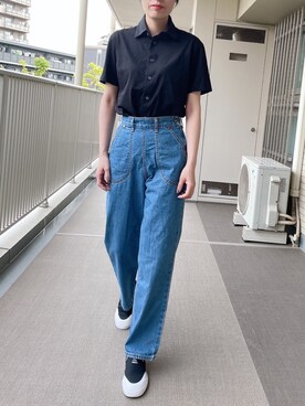 エアリズムジャージーポロシャツ フルオープン 半袖 を使ったレディース人気ファッションコーディネート Wear