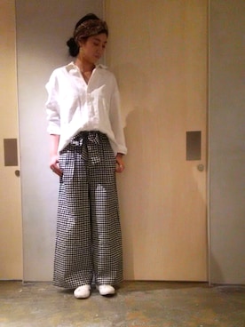 「アイテム（スニーカー）」を使った、ogushiさん（レディース・168cm）の夏コーディネート