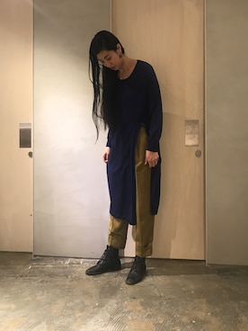 「アイテム（ワンピース）」を使った、ogushiさん（レディース・168cm）の冬コーディネート