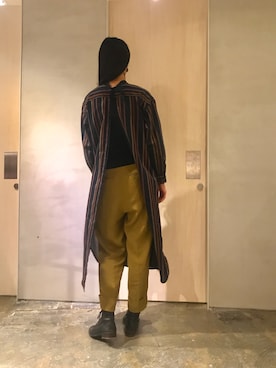 「アイテム（ニット/セーター）」を使った、ogushiさん（レディース・168cm）の冬コーディネート