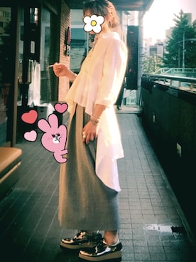 「MSGM（エムエスジーエム）のアイテム（パンツ）」を使った、monjapizzaさん（レディース・161cm）の春コーディネート