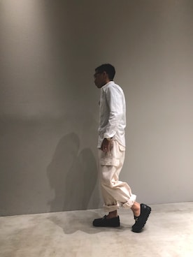 「Right-on（ライトオン）のアイテム（カーゴパンツ）」を使った、takaさん（メンズ・165cm）の夏コーディネート