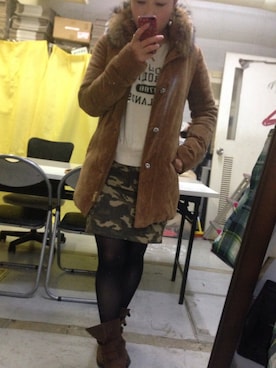 yuko teraokaさん（レディース・160cm）の冬コーディネート