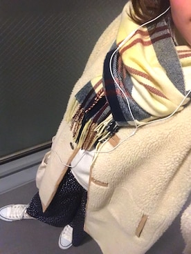 「united arrows」｜「アイテム（チェスターコート）」を使った、yuko teraokaさん（レディース・160cm）の冬コーディネート