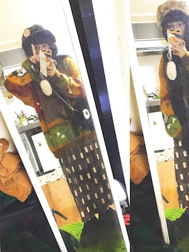 「UNIF（ユニフ）のアイテム（バッグ）」を使った、はるか(•ө•)♡さん（レディース・160cm）の冬コーディネート