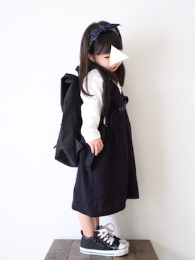 「こども ビームス（コドモビームス）のアイテム（バッグ）」を使った、teiccoさん（キッズ・90cm）の春コーディネート