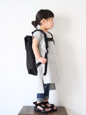 「こども ビームス（コドモビームス）のアイテム（バッグ）」を使った、teiccoさん（キッズ・90cm）の春コーディネート