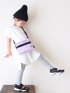 「BRANSHES（ブランシェス）のアイテム（帽子）」を使った、teiccoさん（キッズ・100cm）の夏コーディネート