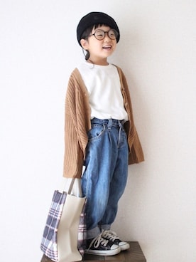「RADCHAP（ラッドチャップ）のアイテム」を使った、teiccoさん（キッズ・100cm）の秋コーディネート