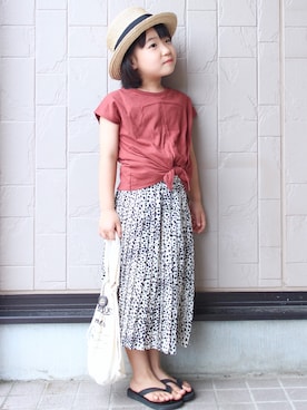 「RADCHAP（ラッドチャップ）のアイテム」を使った、teiccoさん（キッズ・110cm）の夏コーディネート