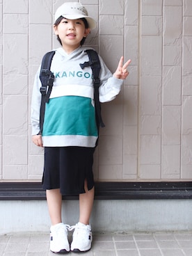 「RADCHAP（ラッドチャップ）のアイテム」を使った、teiccoさん（キッズ・110cm）の秋コーディネート