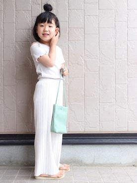 「Auntie Rosa Holiday（アンティローザホリデー）のアイテム（その他パンツ）」を使った、teiccoさん（キッズ・110cm）の夏コーディネート