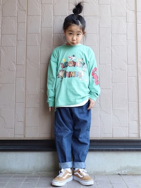 「RADCHAP（ラッドチャップ）のアイテム」を使った、teiccoさん（キッズ・122cm）の冬コーディネート