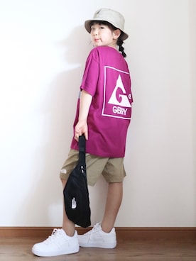 「THE NORTH FACE（ザノースフェイス）のアイテム（その他パンツ）」を使った、teiccoさん（キッズ・122cm）の春コーディネート