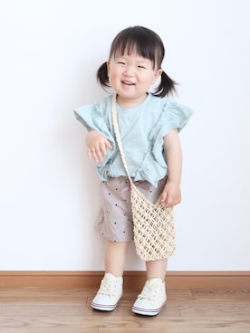 「RADCHAP（ラッドチャップ）のアイテム」を使った、teiccoさん（キッズ・122cm）の夏コーディネート