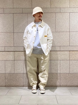 「RECOMMEND  ITEM STYLING」｜「アイテム（カバーオール）」を使った、YOICHI MOROFUJIさん（メンズ・165cm）の冬コーディネート