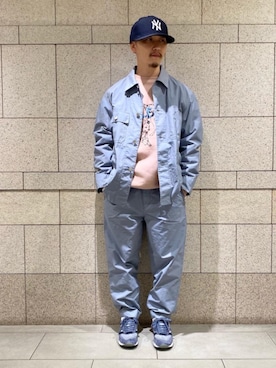 「RECOMMEND  ITEM STYLING」｜「アイテム（カバーオール）」を使った、YOICHI MOROFUJIさん（メンズ・165cm）の冬コーディネート
