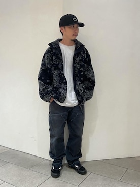「RECOMMEND  ITEM STYLING」｜「アイテム（帽子）」を使った、YOICHI MOROFUJIさん（メンズ・165cm）の秋コーディネート