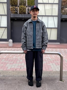 「RECOMMEND  ITEM STYLING」｜「アイテム（帽子）」を使った、YOICHI MOROFUJIさん（メンズ・165cm）の冬コーディネート