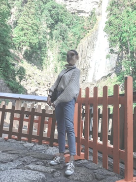 「Levi's（リーバイス）の501(R) SKINNY SMA（デニムパンツ）」を使った、Nagisaさん（レディース・168cm）の秋コーディネート