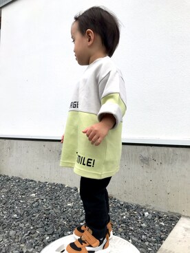 「アクティブ」｜「アイテム（レギンス/スパッツ）」を使った、こーやママさん（キッズ・70cm）の秋コーディネート