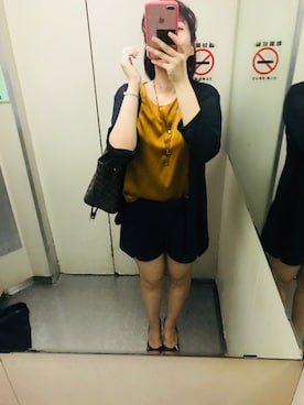 「ESCADA（エスカーダ）のアイテム」を使った、王小六さん（レディース・162cm）の秋コーディネート