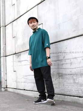 「NILWAY（ニルウェイ）のアイテム」を使った、STAFF Sさん（メンズ・163cm）の夏コーディネート