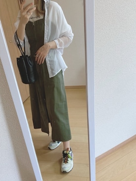 「rectangle（レクタングル）のアイテム（スカート）」を使った、capy☺︎さん（レディース・160cm）の春コーディネート