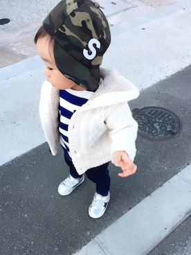 「CORVA（コルヴァ）のアイテム」を使った、iyori2015さん（キッズ・80cm）の春コーディネート