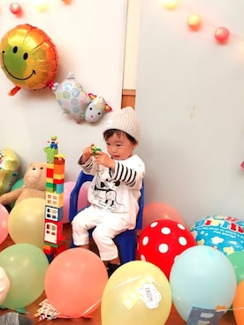 「present（プレゼント）のアイテム（その他）」を使った、iyori2015さん（キッズ・80cm）の春コーディネート