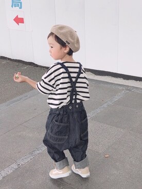 「Johnbull Private labo（ジョンブルプライベートラボ）のアイテム（パンツ）」を使った、iyori2015さん（キッズ・90cm）の秋コーディネート