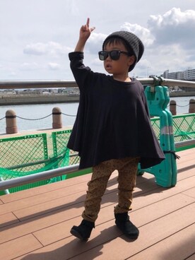 「ミネトンカブーツ」｜iyori2015さん（キッズ・90cm）の秋コーディネート