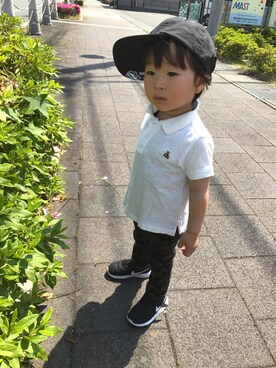 「静岡キッズ」｜「アイテム（キャップ）」を使った、toooomさん（キッズ・90cm）の春コーディネート