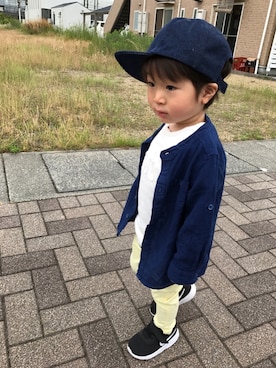 「next（next）のアイテム（キャップ）」を使った、toooomさん（キッズ・90cm）の春コーディネート