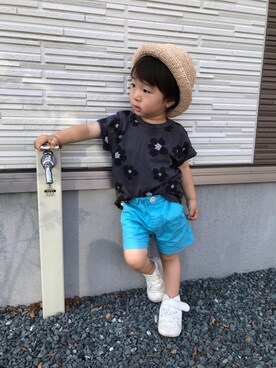 「コンバース」｜toooomさん（キッズ・90cm）の夏コーディネート
