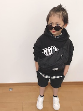 「5歳」｜「アイテム（スウェットパンツ）」を使った、*soleil88*さん（キッズ・110cm）の秋コーディネート