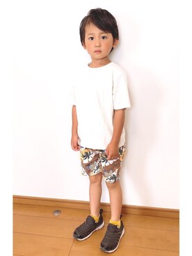 「オフホワイト」｜「アイテム（その他）」を使った、*soleil88*さん（キッズ・110cm）の夏コーディネート