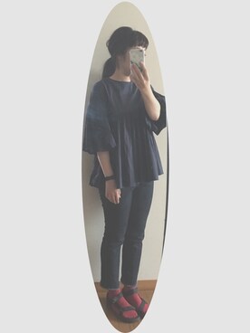 「バルーンスリーブ」｜  i r *さん（レディース・166cm）の夏コーディネート